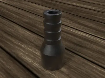 Muzzles - Flash Hider 3 set combo Low-poly 3D model