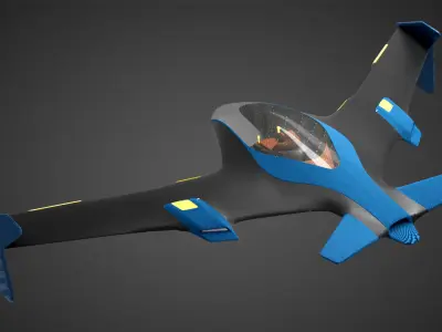 Aero Jet Low-poly 3D model
