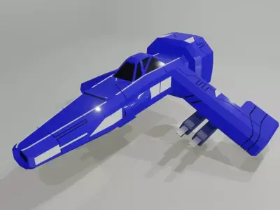 Spaceship Fighter - Hunter - Nave Espacial Low-poly 3D model
