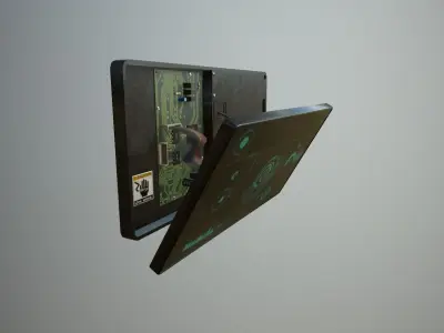 Broken Display Panel Low-poly 3D model