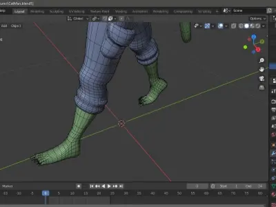 CatMan or WhitePanther Free low-poly 3D model