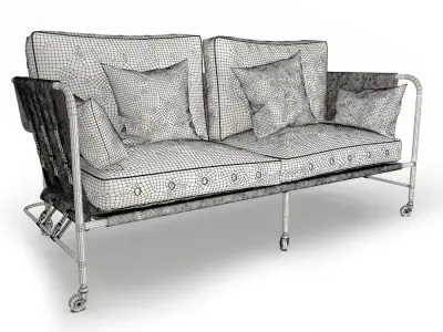 Darwin Military Sofa Segarra 3D 3D model