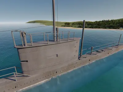 AE2 Australia Submarine 3D model