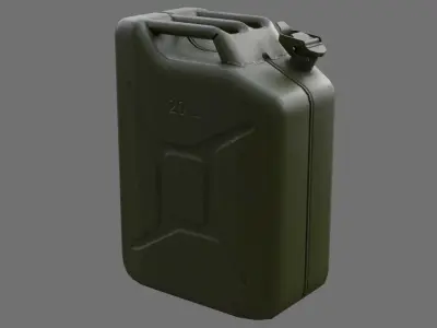 Fuel Can 3A Low-poly 3D model