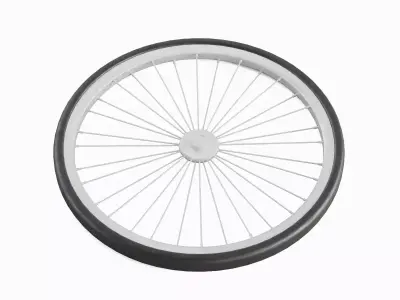Bicycle Tire 02 Low-poly 3D model