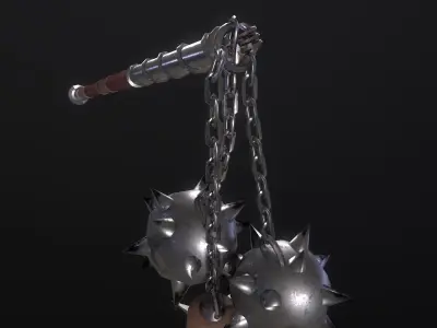Long-shaft Flail - An April Fools Weapon Free low-poly 3D model