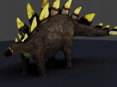 Stegosaurus dinosaur Low-poly 3D model