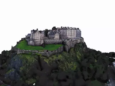 Edinburgh Castle Low-poly 3D model