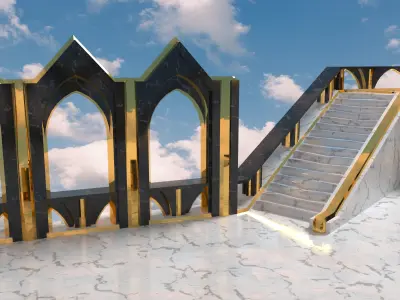 Empyrean Throne Low-poly 3D model