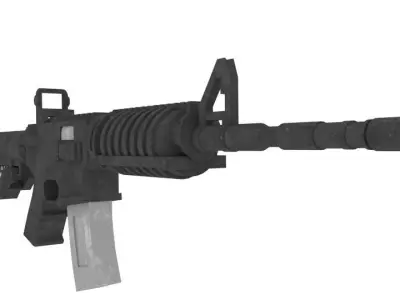 M4A1 Assault Rifle Low-poly 3D model