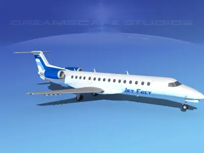 Embraer ERJ-140 Jet Fast 3D model
