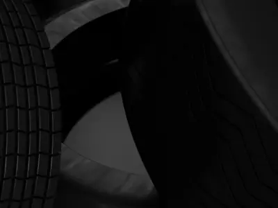 Two Size Tyre Stack 3D model