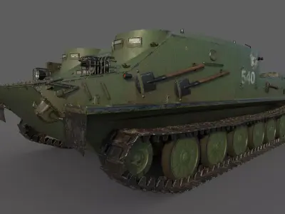 BTR-50PK tank 3D model