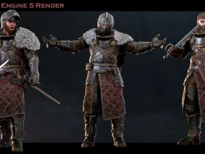 Knight Errant 2 Low-poly 3D model