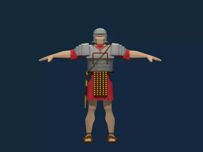 Roman Legionary Free low-poly 3D model
