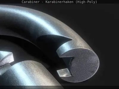 Carabiner - Karabinerhaken - High-Poly 3D model