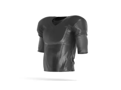 Black American Football Jersey - protect quarterback player uniform 3D model