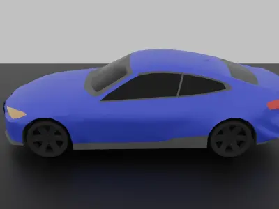 Low Poly Sports Car 1 Free low-poly 3D model