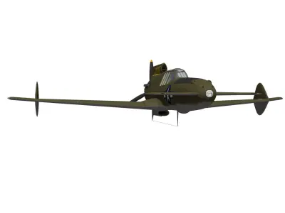 Curtiss Wright XP55 Ascender 3D model