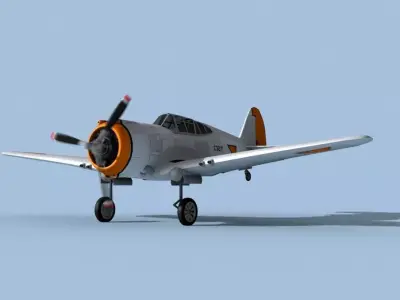 Curtiss H-75C Mohawk Dutch East Indies 3D model