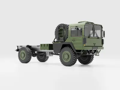 Man Kat1 3D Model - 4x4 and 6x6 Trucks 3D model