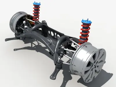 Car Suspension 02 3D model