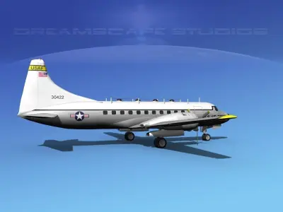 Convair T-29 USAF V01 3D model