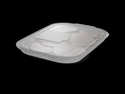 Meat snacks and cabanossi Smoked Turkey Slices 3D model