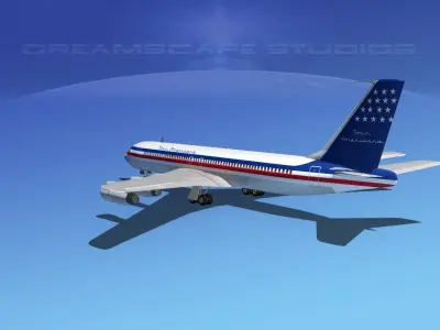 Boeing 707 Tour Americana 3D model