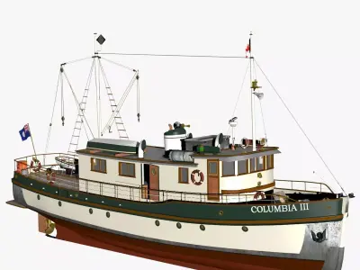 Columbia Mission Boat 3D model