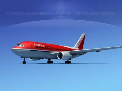 Boeing 767-100 Avianca 3D model