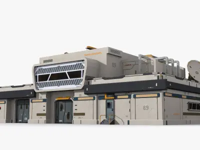 Sci-Fi Industrial x19 Low-poly 3D model