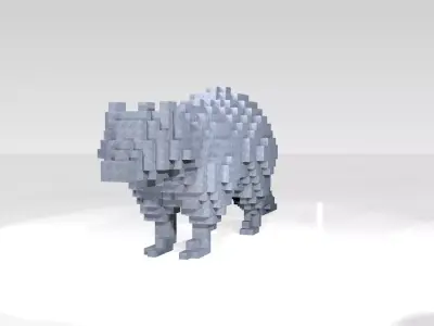 Raccoon Voxel 3D model