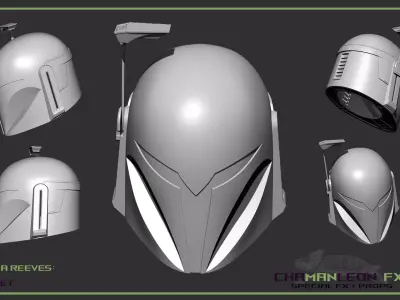 Koska Reeves The Mandalorian 3d printable cosplay helmet 3D print model