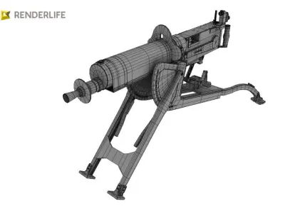 MG08 Gun 3D model