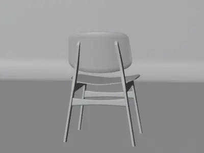 Realistic Wood Ergonomic Chair Free low-poly 3D model