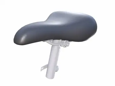 Bicycle Seat Low-poly 3D model 8