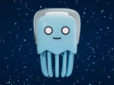 Jellyfish Cartoon 3D model