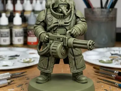 Pre-Supported Grimdark Squad Bundle  7 32mm STL Miniatures 3D print model