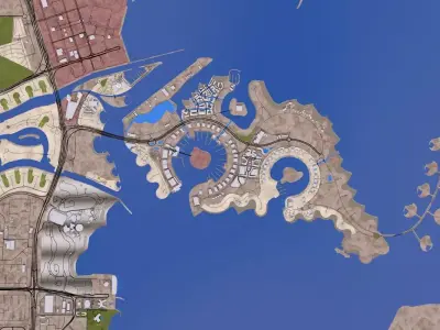 Doha City Qatar Low-poly 3D model