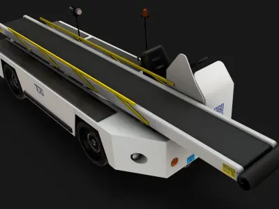 Airport Bag Loader TUG 660 Low-poly 3D model