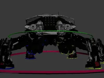 Mechanics Worm Robot 3D model