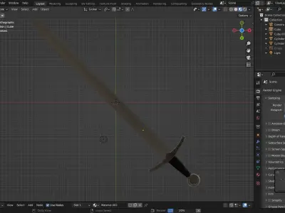 knight sword Free low-poly 3D model