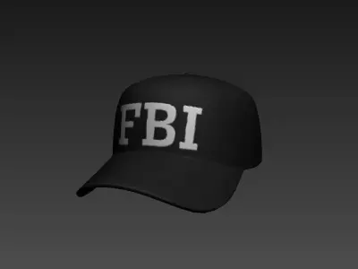 FBI Cap Low-poly 3D model