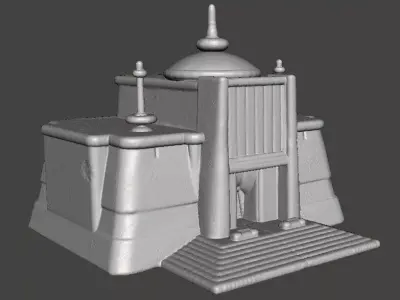 6MM SCALE MOS ESPA CITY HALL MINIATURE MODEL FOR SCIFI GAMES 3D print model