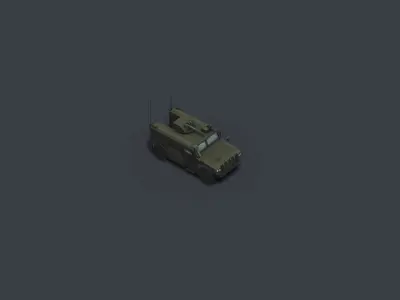 Military Car Free low-poly 3D model