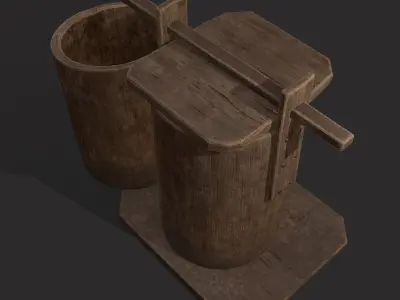 Bee Keeping Container Low-poly 3D model