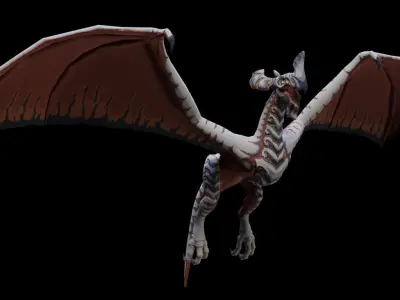 Wyvern 01 Low-poly 3D model