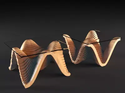 Parametric Double-sided Table Free 3D model