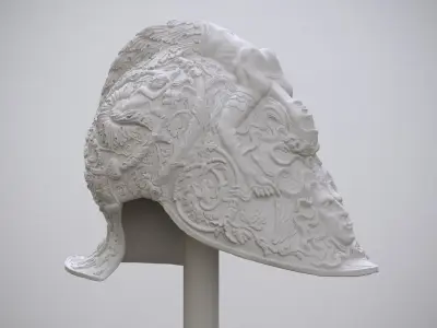 Burgonet Filippo Negroli Low-poly 3D model